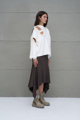 SWEATSHIRT VDR FAUX FUR ESTAMPA E FUROS - Carla Valente