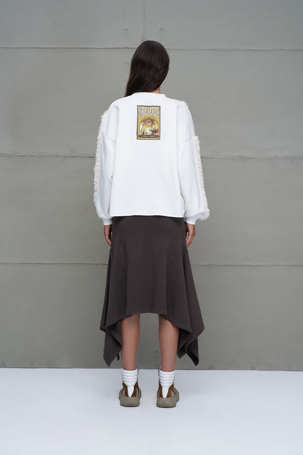 SWEATSHIRT VDR FAUX FUR ESTAMPA E FUROS - Carla Valente