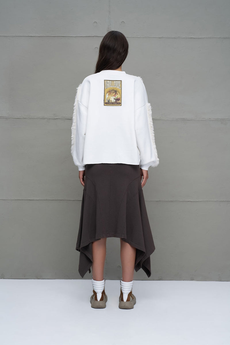 SWEATSHIRT VDR FAUX FUR ESTAMPA E FUROS - Carla Valente