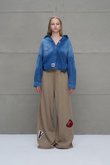 CALÇA VDR OVERSIZE COM PATCHES - Carla Valente