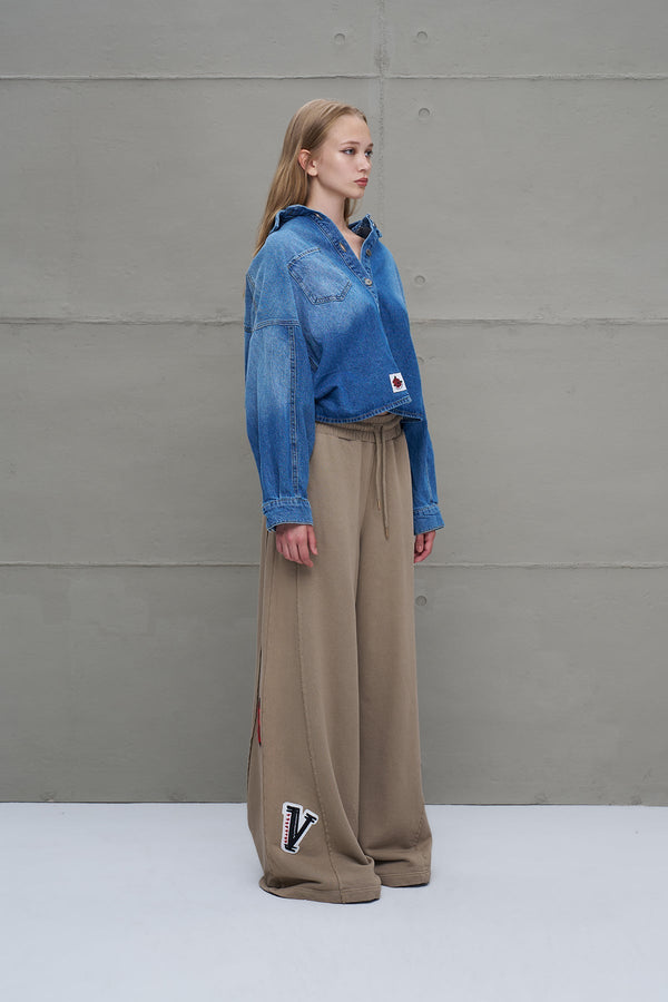 CALÇA VDR OVERSIZE COM PATCHES - Carla Valente