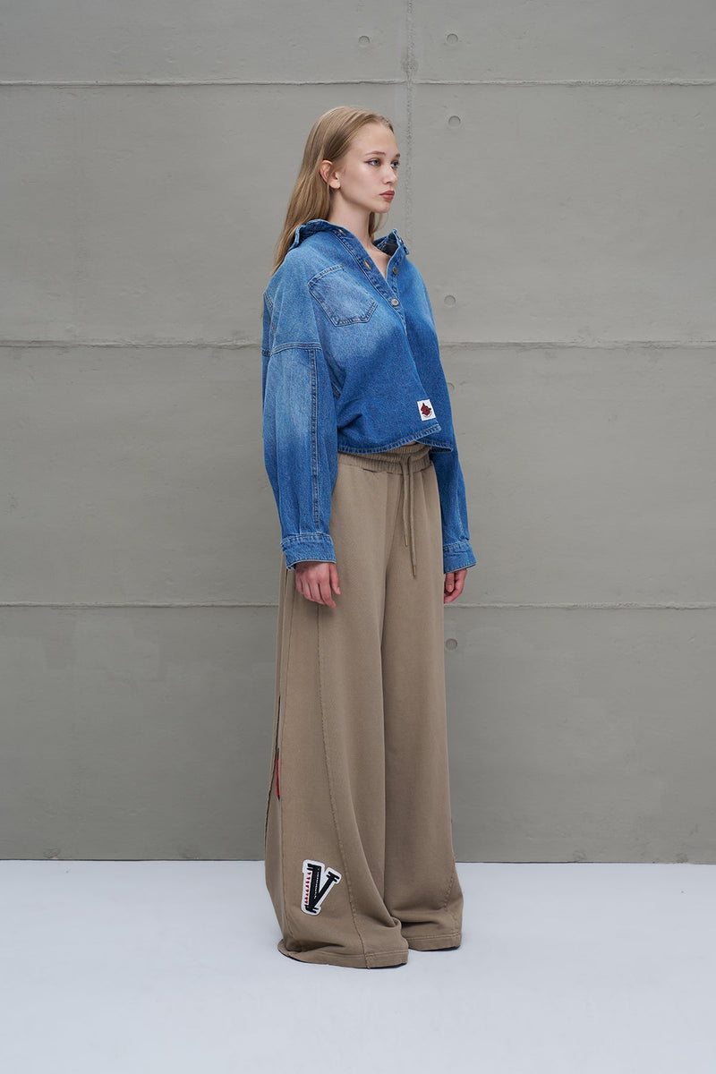 CALÇA VDR OVERSIZE COM PATCHES - Carla Valente