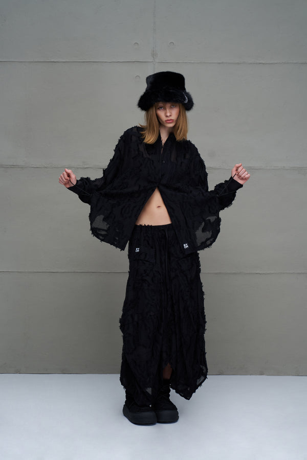 CAMISA VDR FRANJA SEMI-TRANSLUCIDA - Carla Valente