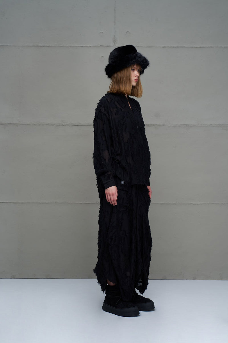 CAMISA VDR FRANJA SEMI-TRANSLUCIDA - Carla Valente