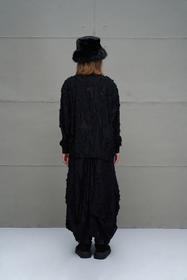 CAMISA VDR FRANJA SEMI-TRANSLUCIDA - Carla Valente