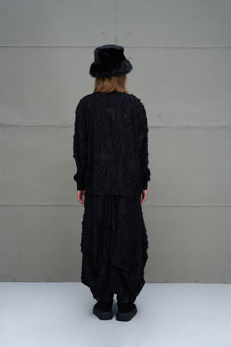 CAMISA VDR FRANJA SEMI-TRANSLUCIDA - Carla Valente