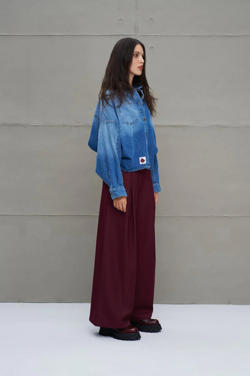 CALÇA VDR PLISSADA CINTURA ALTA - Carla Valente