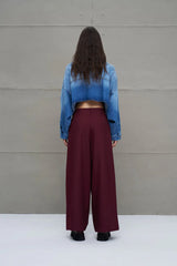 CALÇA VDR PLISSADA CINTURA ALTA - Carla Valente