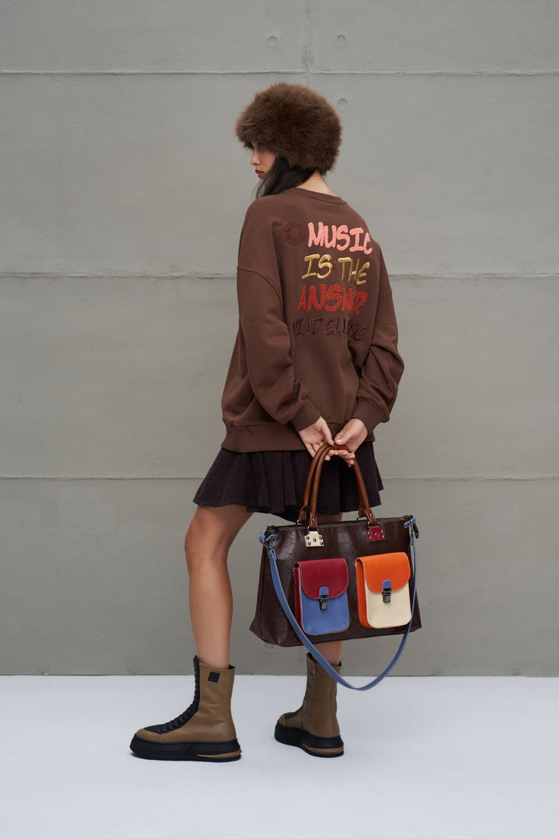 SWEATSHIRT VDR MUSIC IS THE ANSWER - Carla Valente