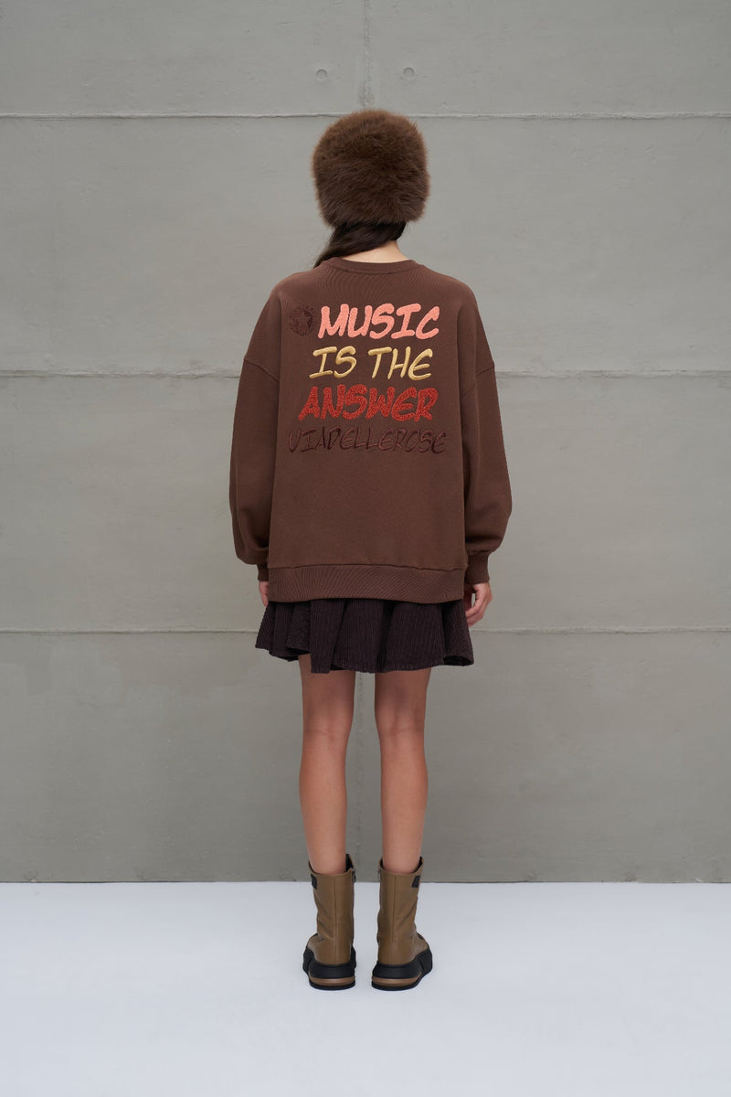 SWEATSHIRT VDR MUSIC IS THE ANSWER - Carla Valente