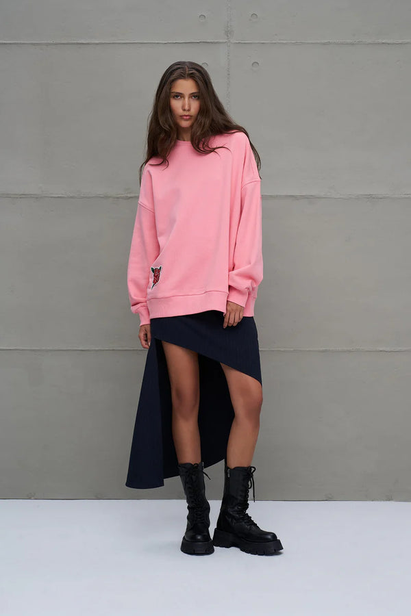 SWEATSHIRT VDR OBVERSIZE STAY ON  TRACK - Carla Valente