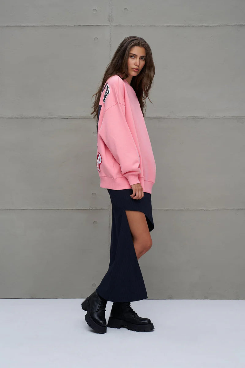 SWEATSHIRT VDR OBVERSIZE STAY ON  TRACK - Carla Valente