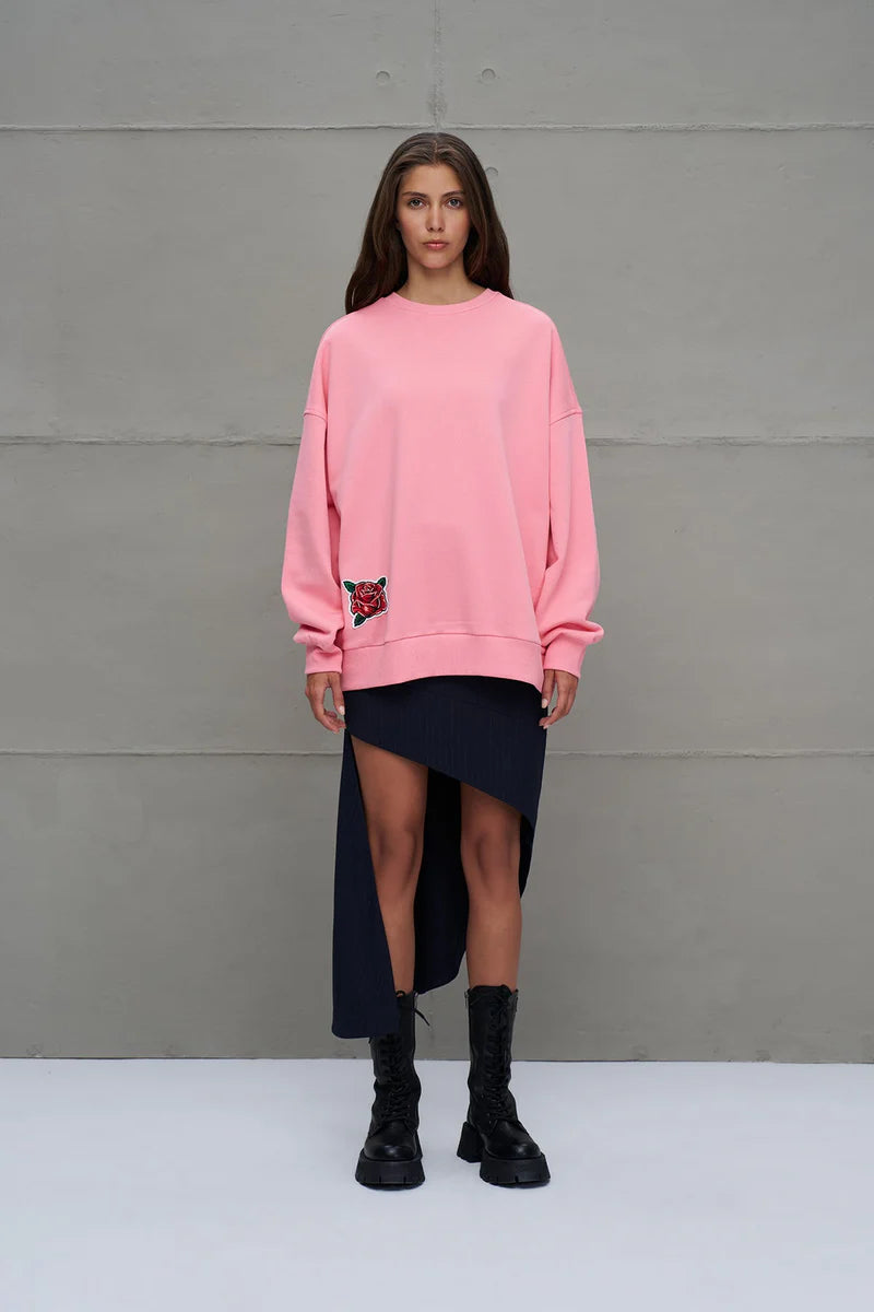 SWEATSHIRT VDR OBVERSIZE STAY ON  TRACK - Carla Valente