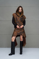 SWEATSHIRT VDR CAPUZ CAVEADA EFEITO PELE - Carla Valente