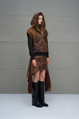 SWEATSHIRT VDR CAPUZ CAVEADA EFEITO PELE - Carla Valente