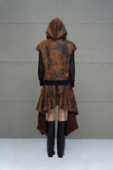 SWEATSHIRT VDR CAPUZ CAVEADA EFEITO PELE - Carla Valente