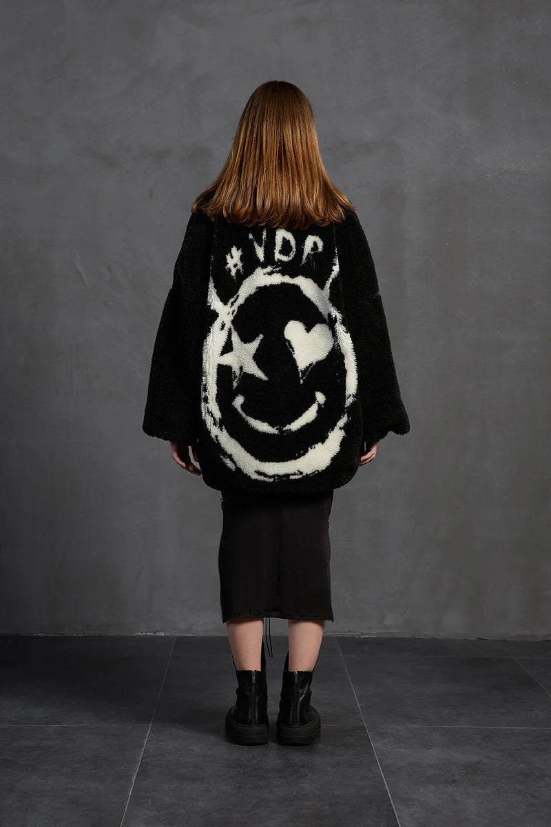 CASACO VDR OVERSIZE FAKE FUR COM CINTO