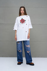 T-SHIRT VDR COMPRIDA ROSAS - Carla Valente