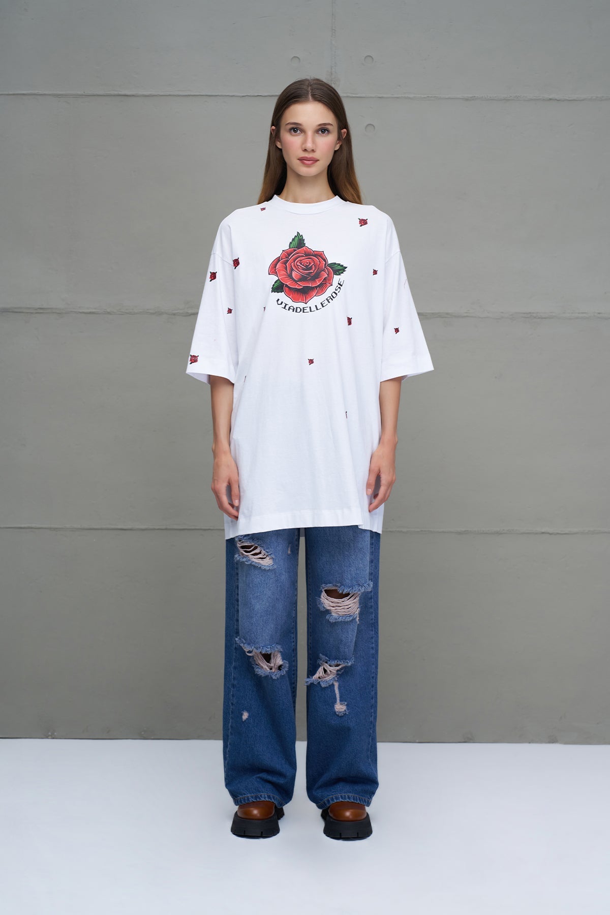T-SHIRT VDR COMPRIDA ROSAS - Carla Valente