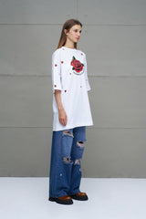 T-SHIRT VDR COMPRIDA ROSAS - Carla Valente