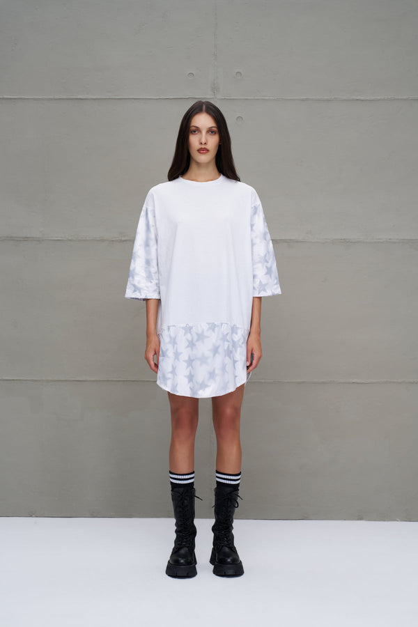 T-SHIRT VDR COM DETALHE EM CETIM ESTAMPADO - Carla Valente