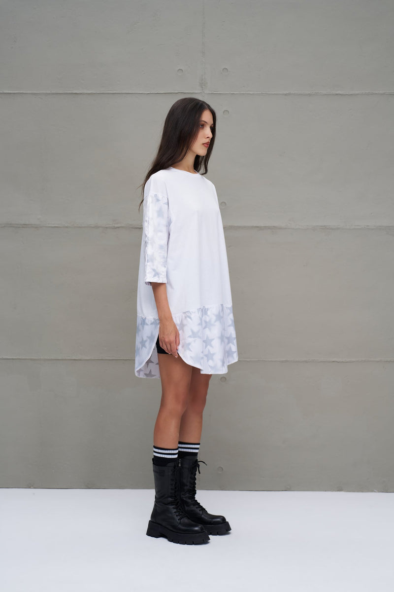 T-SHIRT VDR COM DETALHE EM CETIM ESTAMPADO - Carla Valente