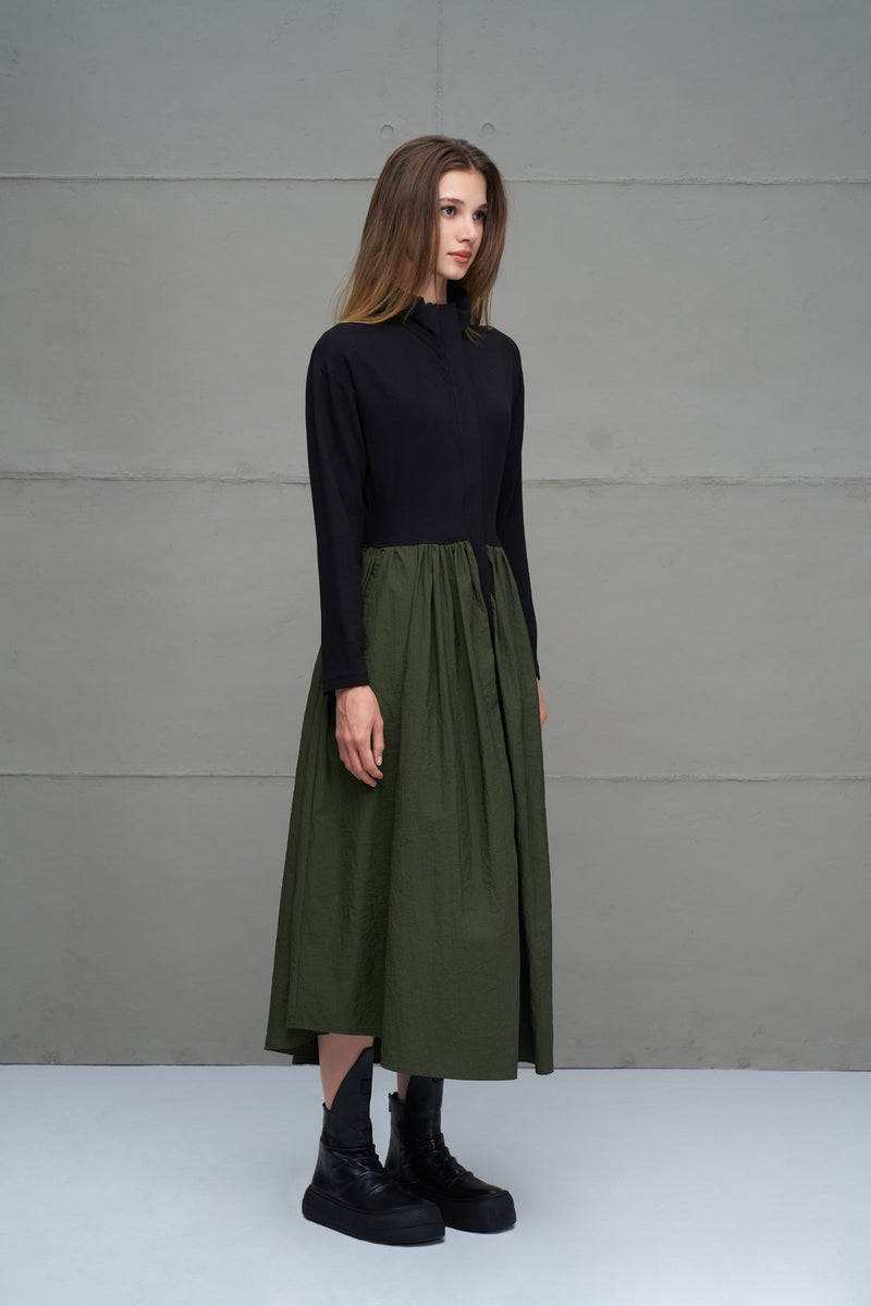 VESTIDO VDR MIDI GOLA ALTA - Carla Valente