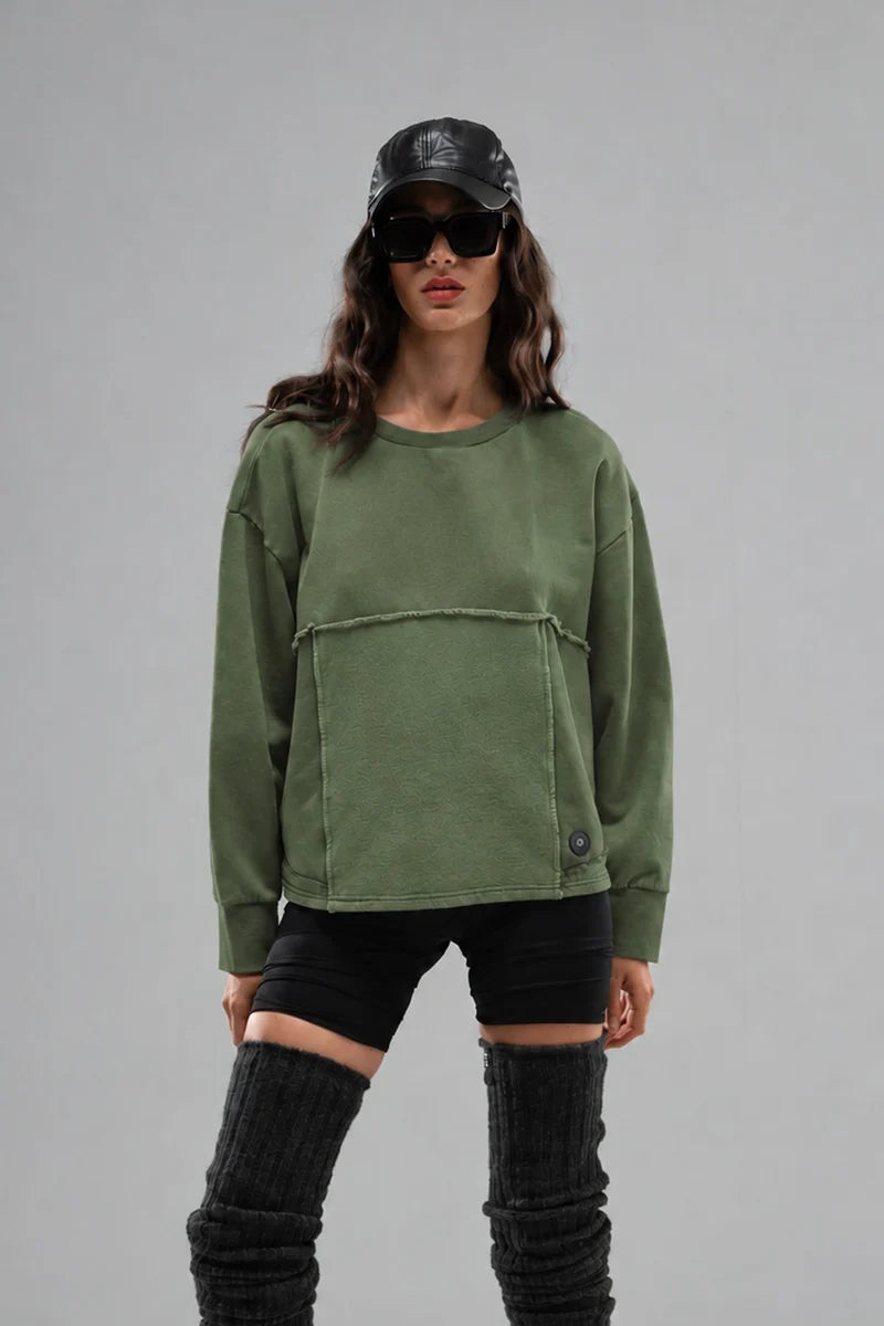 SWEATSHIRT VDR COM DETALHE COSTURA - Carla Valente