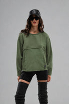 SWEATSHIRT VDR COM DETALHE COSTURA - Carla Valente
