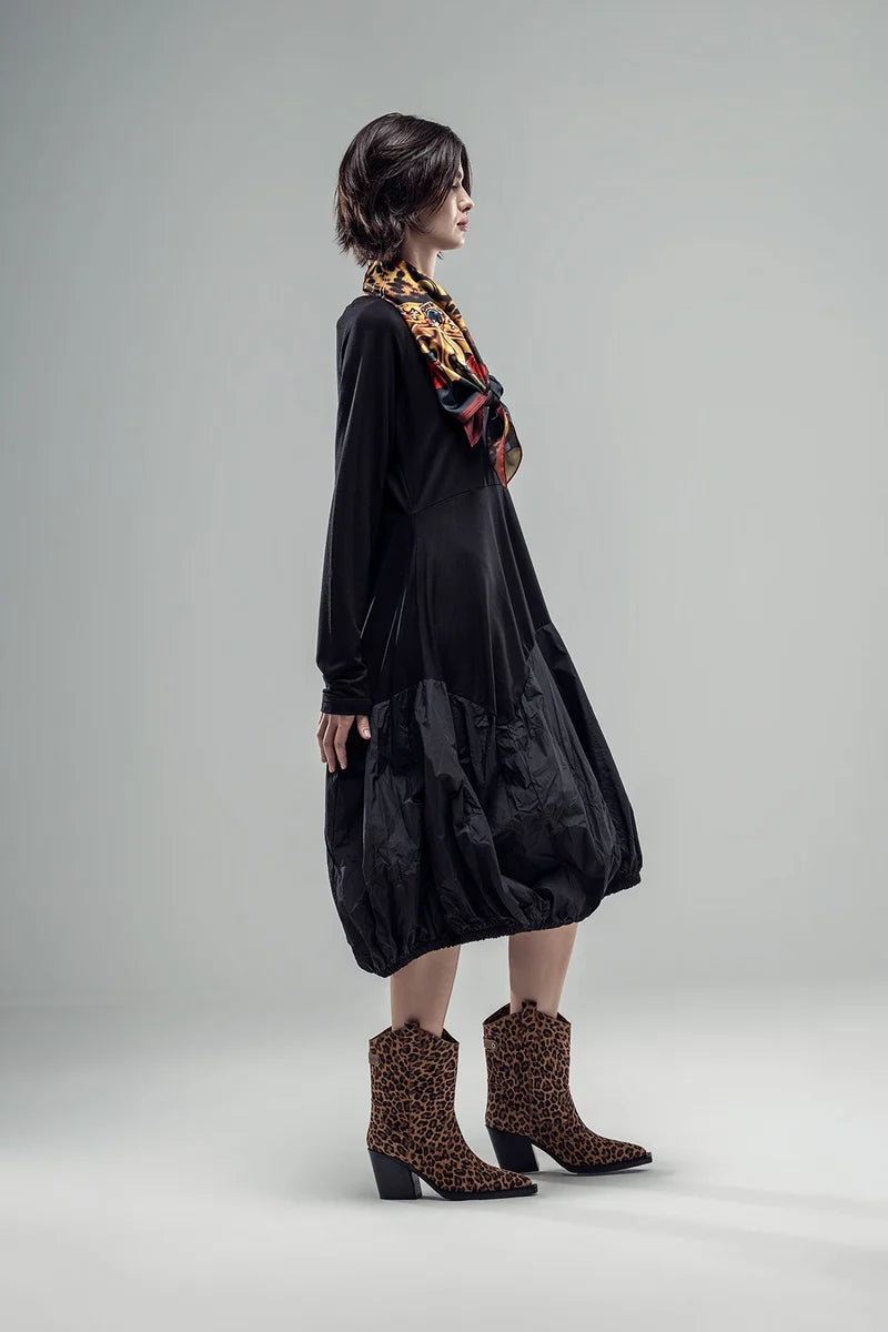 VESTIDO VDR COMBINADO FELPA CO SAIA ABALONADA - Carla Valente