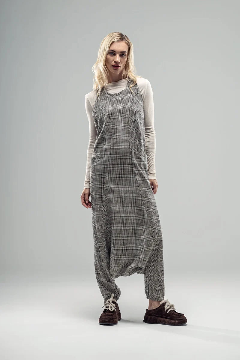 JUMPSUIT VDR BAGGY TARTAN - Carla Valente