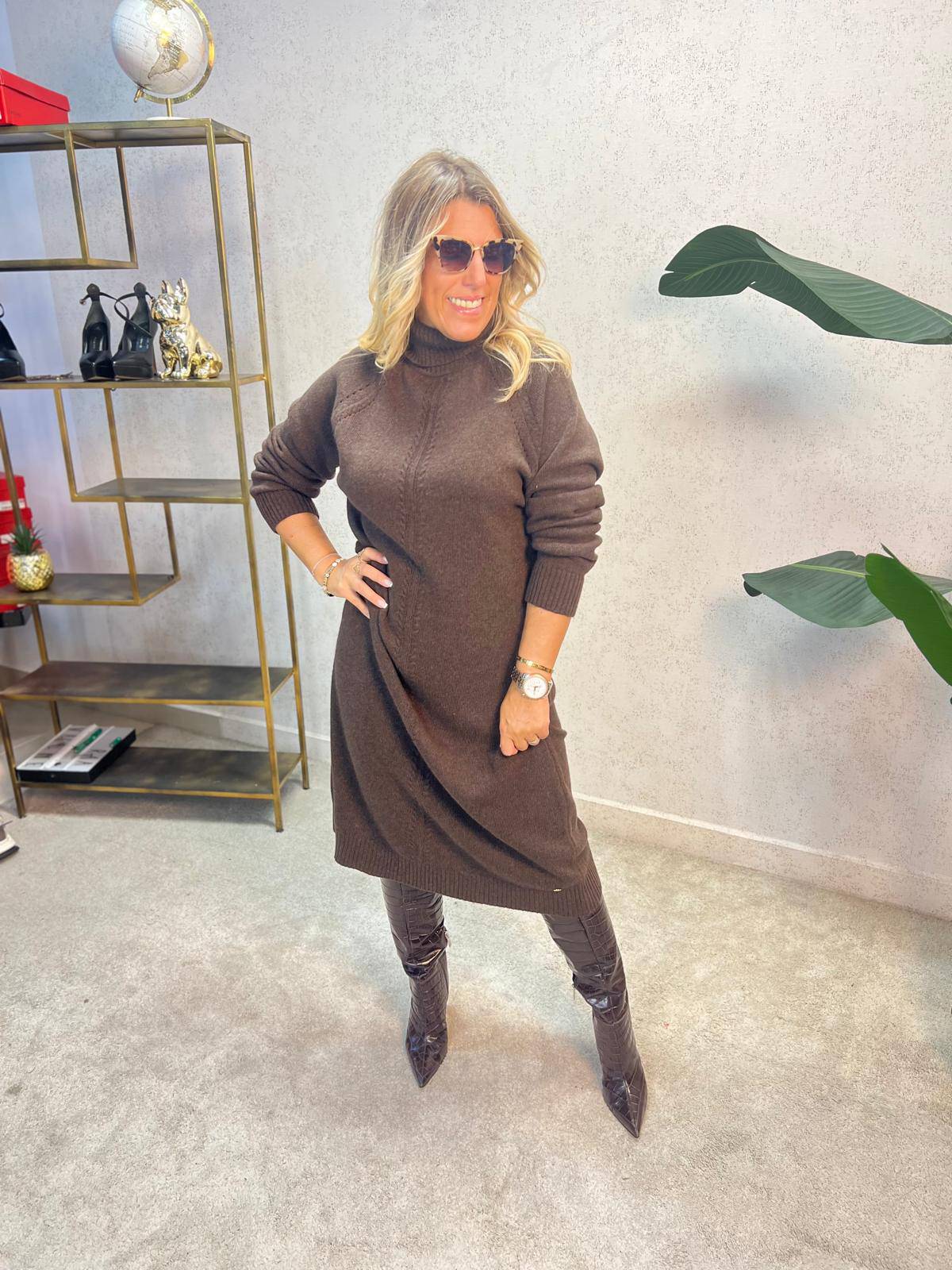 VESTIDO LIBERJEANS  DE MALHA GOLA ALTA - Carla Valente