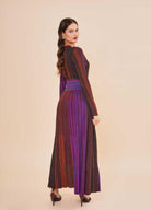 VESTIDO OTIMA LONGO DE MALHA CO DECOTE EM V MANGA COMPRIDA - Carla Valente