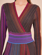 VESTIDO OTIMA LONGO DE MALHA CO DECOTE EM V MANGA COMPRIDA - Carla Valente