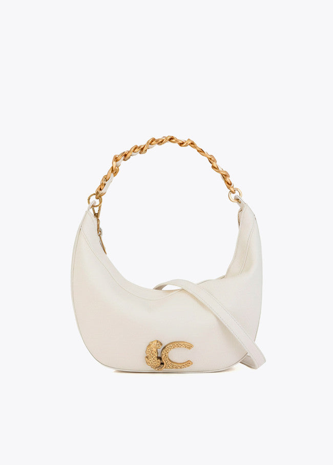 BOLSA LOLA CASADEMUNT MEIA LUA COM LC ANML PRINT E CORRENTE - Carla Valente