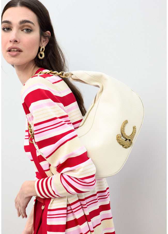 BOLSA LOLA CASADEMUNT MEIA LUA COM LC ANML PRINT E CORRENTE - Carla Valente