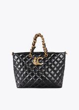 SHOPPER BAG LOLA CASADMNT ACOLCHOADA ECO PELE ALÇA LOGO LEOPARDO - Carla Valente