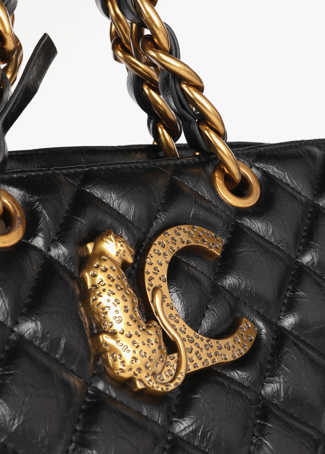SHOPPER BAG LOLA CASADMNT ACOLCHOADA ECO PELE ALÇA LOGO LEOPARDO - Carla Valente