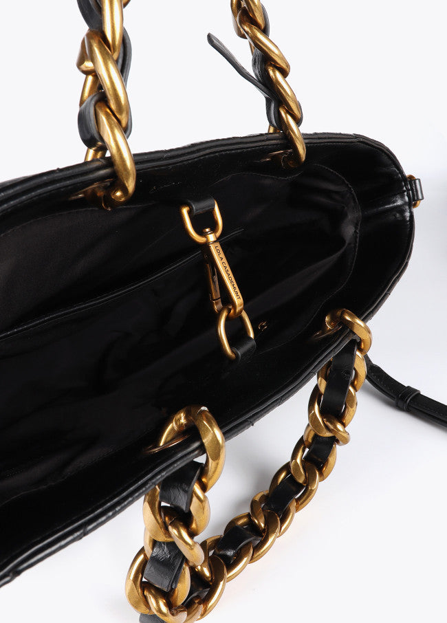 SHOPPER BAG LOLA CASADMNT ACOLCHOADA ECO PELE ALÇA LOGO LEOPARDO - Carla Valente