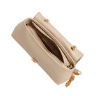 CARTEIRA BY BYBLOS FLAP CORRENTE METALICA — Creme — vista complementar