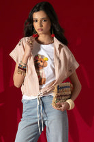 T-SHIRT FOURSOUL MALHA BÁSICA ESTAMPA PUPPY COROA FRUTAS - Carla Valente
