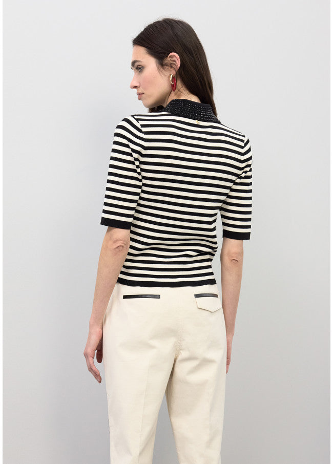 CALÇA LOLA CASADEMUNT COM VIVO CONTRASTE EM PELE - Carla Valente