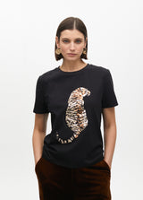 T-SHIRT LOLA CASADMNT TIGRE EM LANTEJOULAS - Carla Valente