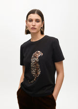 T-SHIRT LOLA CASADMNT TIGRE EM LANTEJOULAS - Carla Valente