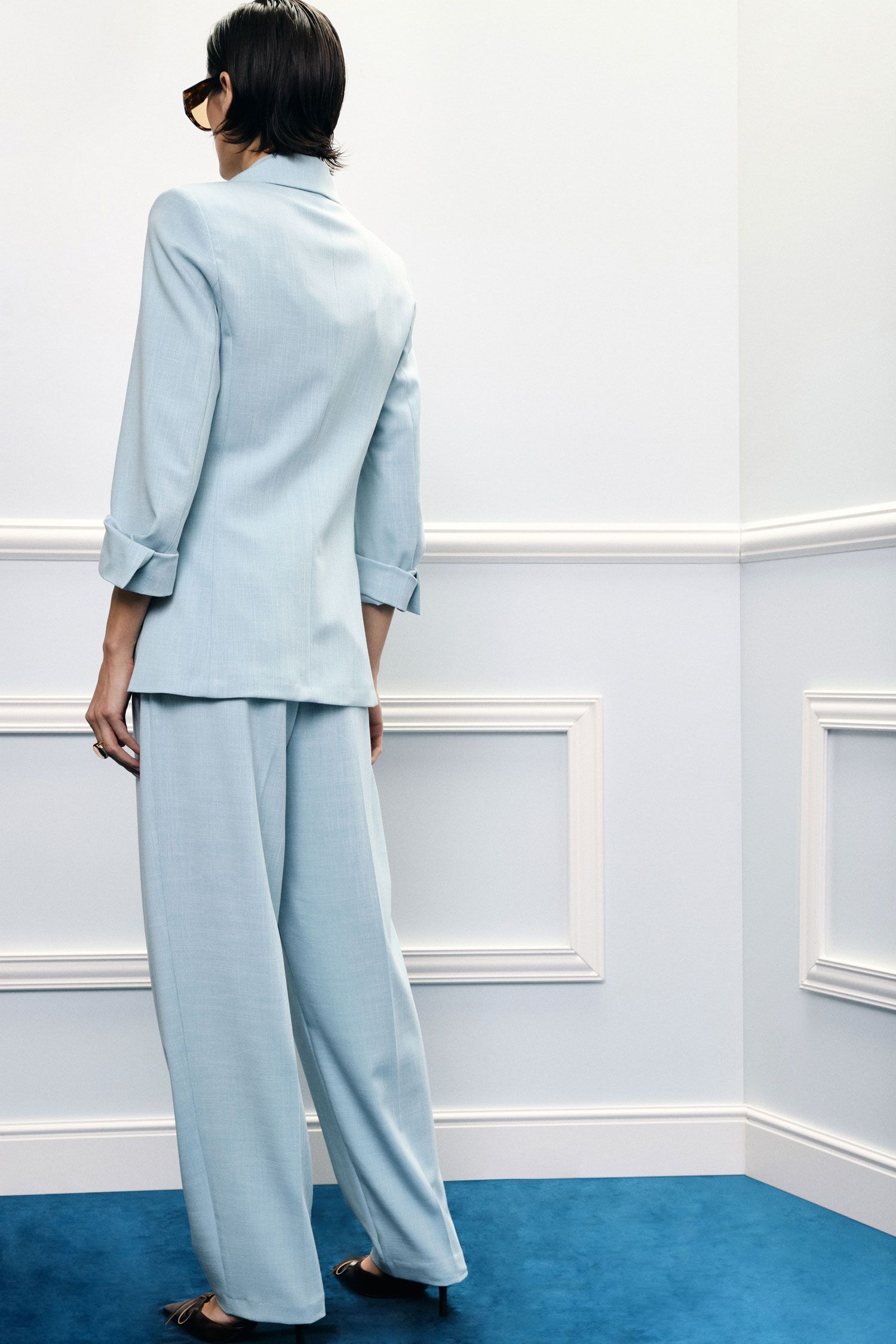 CALÇA IMPERIAL PALAZZO CINTA SUBIDA C/DETALHE LENÇO - Carla Valente