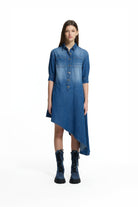 VESTIDO VDR CAMISEIRO GANGA ASSIMÉTRICO C/ CINTO - Carla Valente