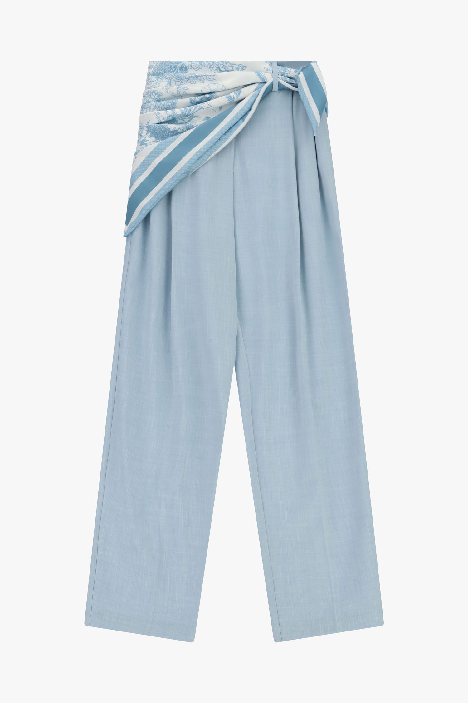 CALÇA IMPERIAL PALAZZO CINTA SUBIDA C/DETALHE LENÇO - Carla Valente