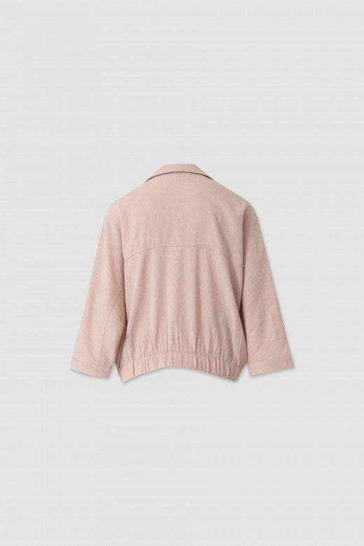 BLUSÃO FERRACHE LINHO COM BOLSOS E CÓS ELÁSTICO - Carla Valente