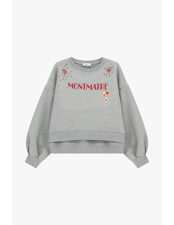 SWEAT DIXIE EM FELPA MONTMARTRE E APLICAÇÕES - Carla Valente