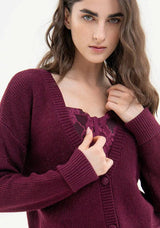 CARDIGAN FRACOMINA CANELADO LUREX - Carla Valente